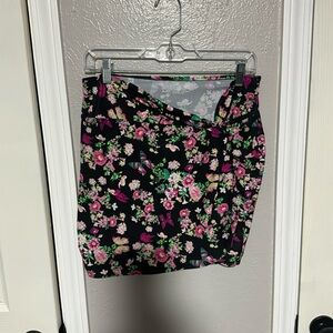 PINK Victoria Secret black floral swimsuit sarong size M/L EXCELLENT CONDITION